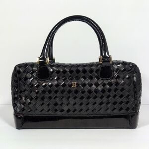 Bally Vintage Mini Basket Weave Boston Bag